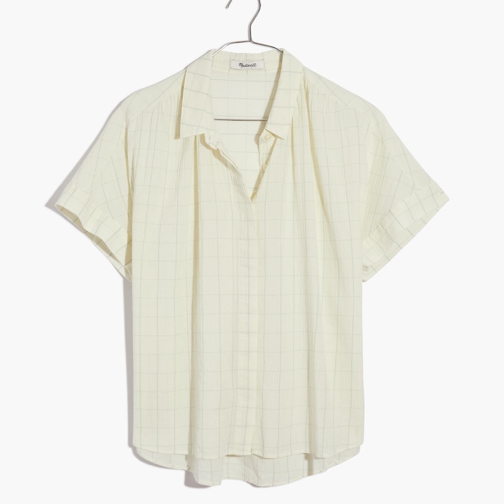 New MADEWELL Size S Hilltop Shirt in Windowpane Print